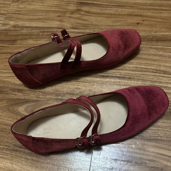 Velvet Mary Jane Flats - Picture 3 of 3
